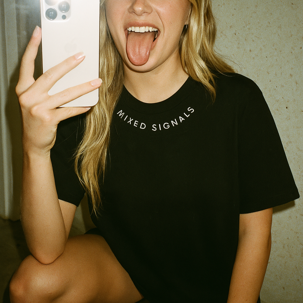 FLICKERING HEART SHIRT (BLACK)