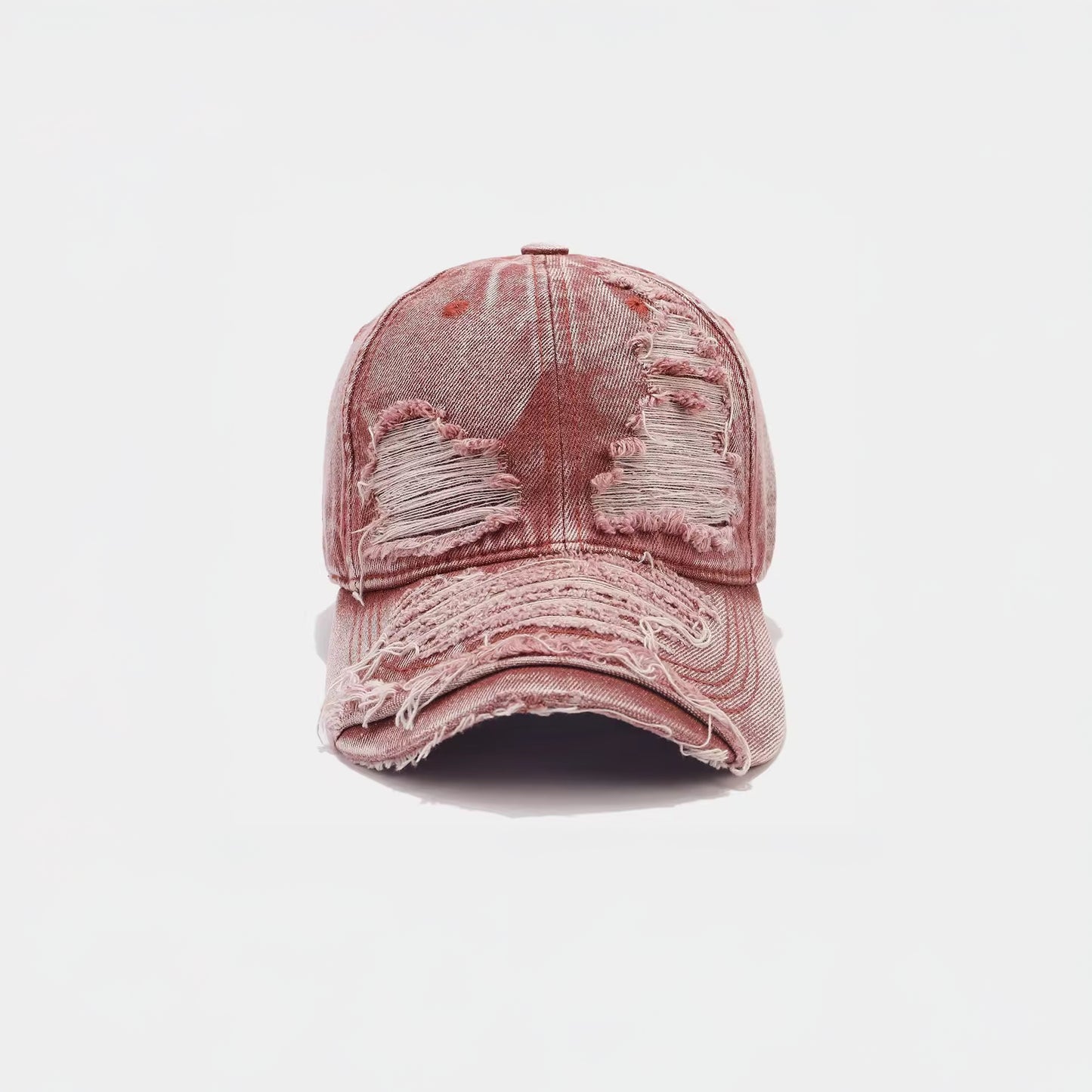 DISTRESSED DAD HAT (RED)