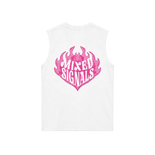 FLICKERING HEART SINGLET (WHITE)