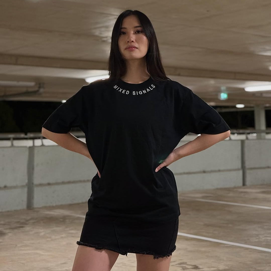 FLICKERING HEART SHIRT (BLACK)