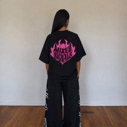 FLICKERING HEART SHIRT (BLACK)