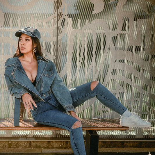 DISTRESSED DAD HAT (BLUE)