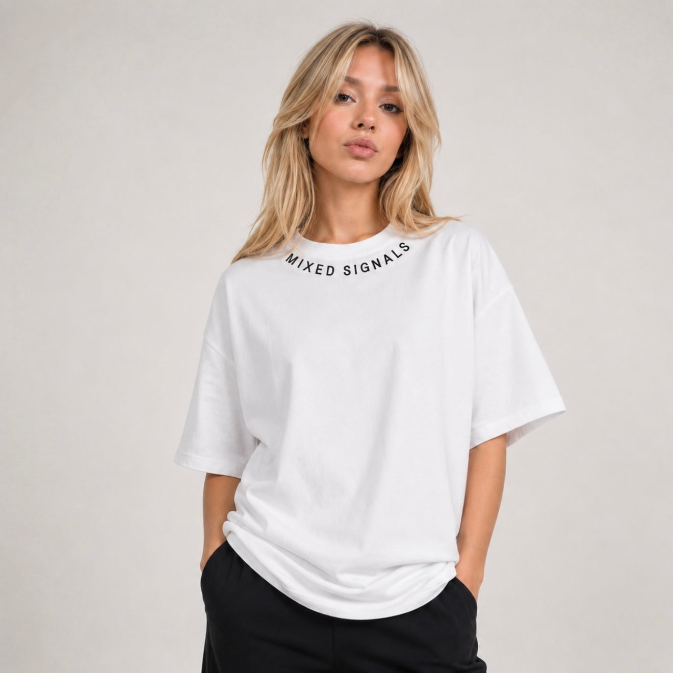 FLICKERING HEART SHIRT (WHITE)