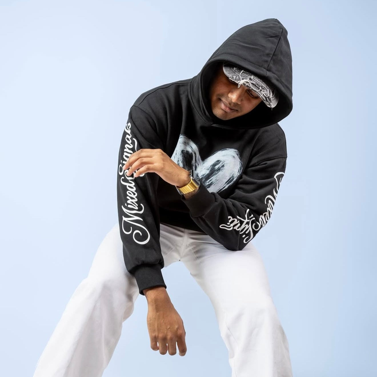 DISTRESSED DAD HAT (BLACK)