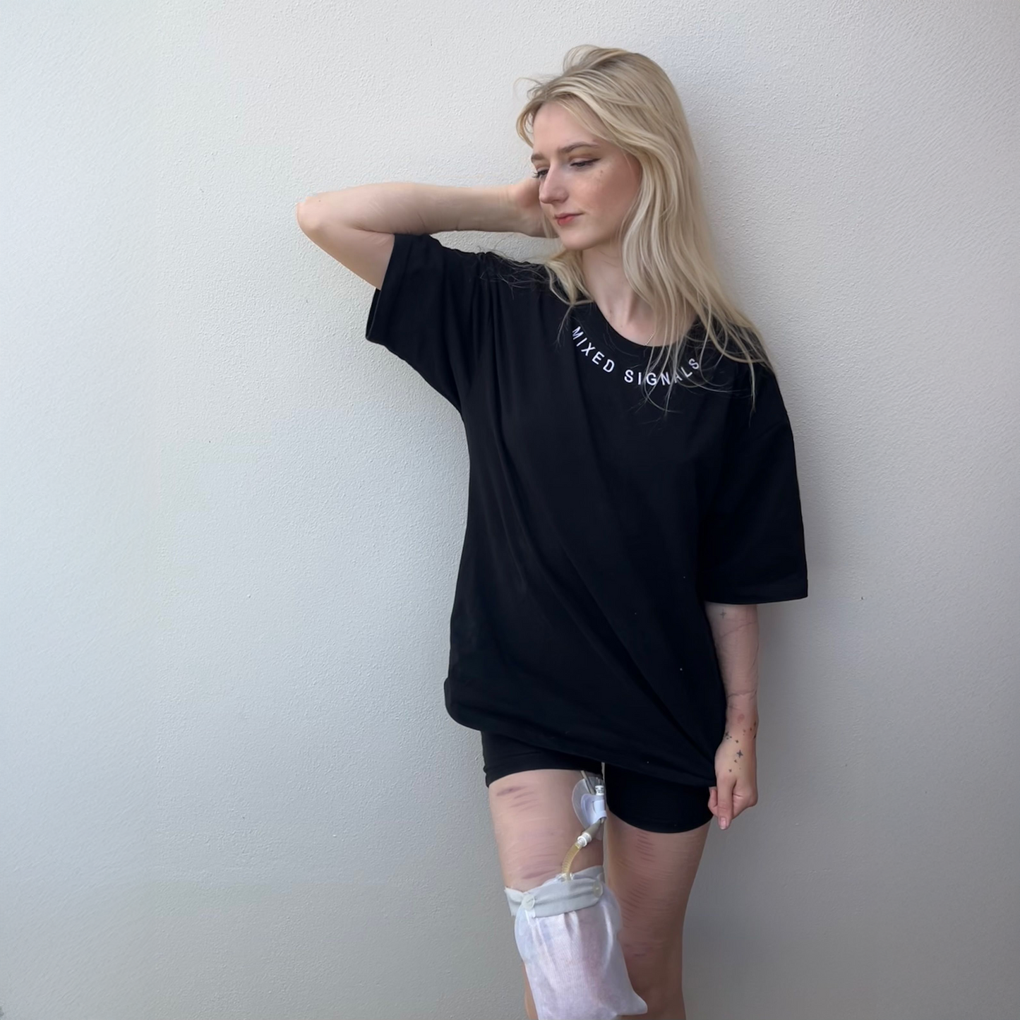 FLICKERING HEART SHIRT (BLACK)