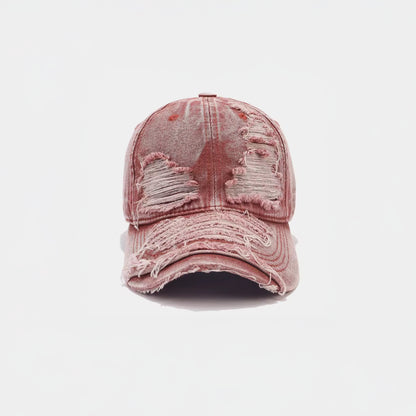 DISTRESSED DAD HAT (RED)