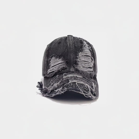 DISTRESSED DAD HAT (BLACK)