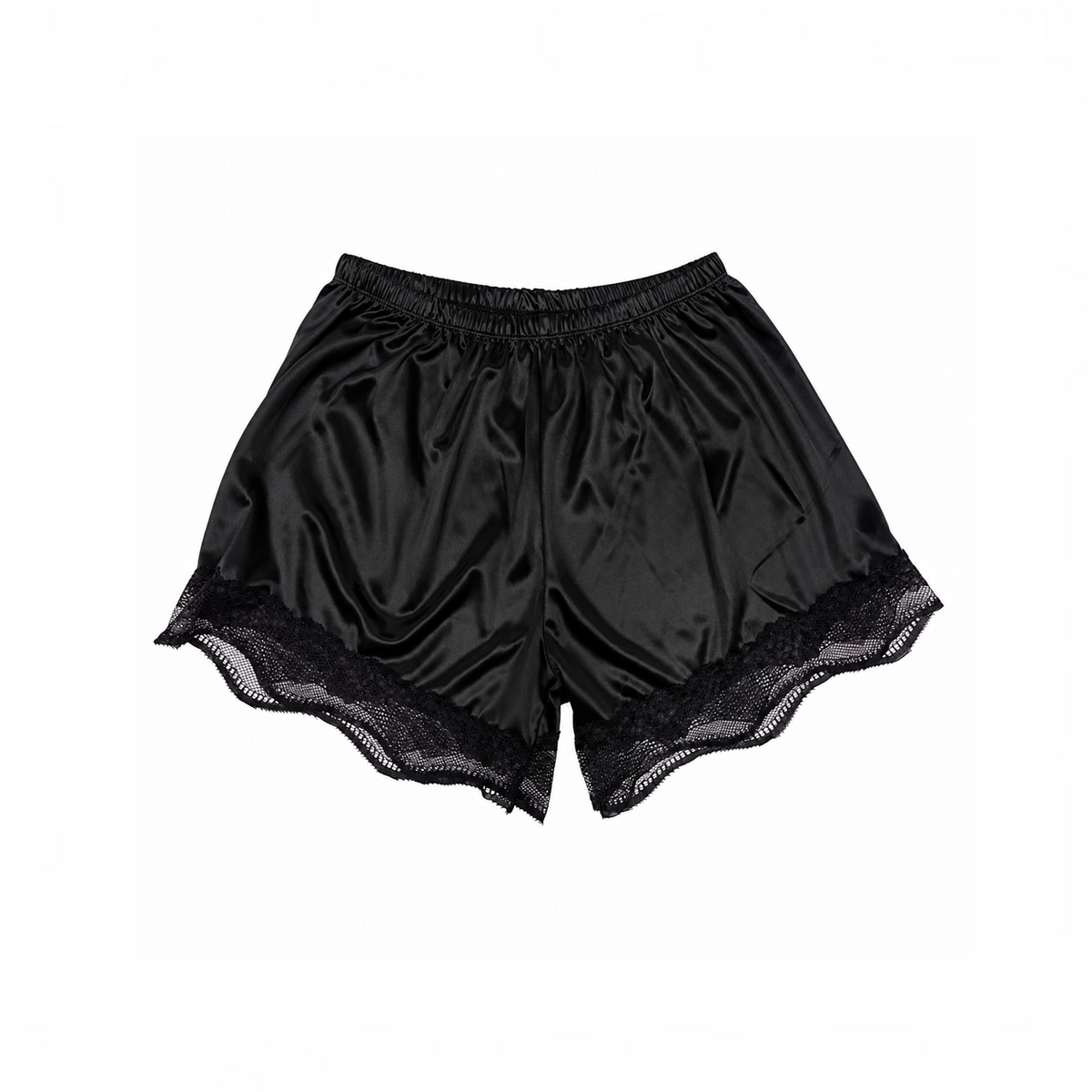 AFTER HOURS SATIN SHORTS - BLACK