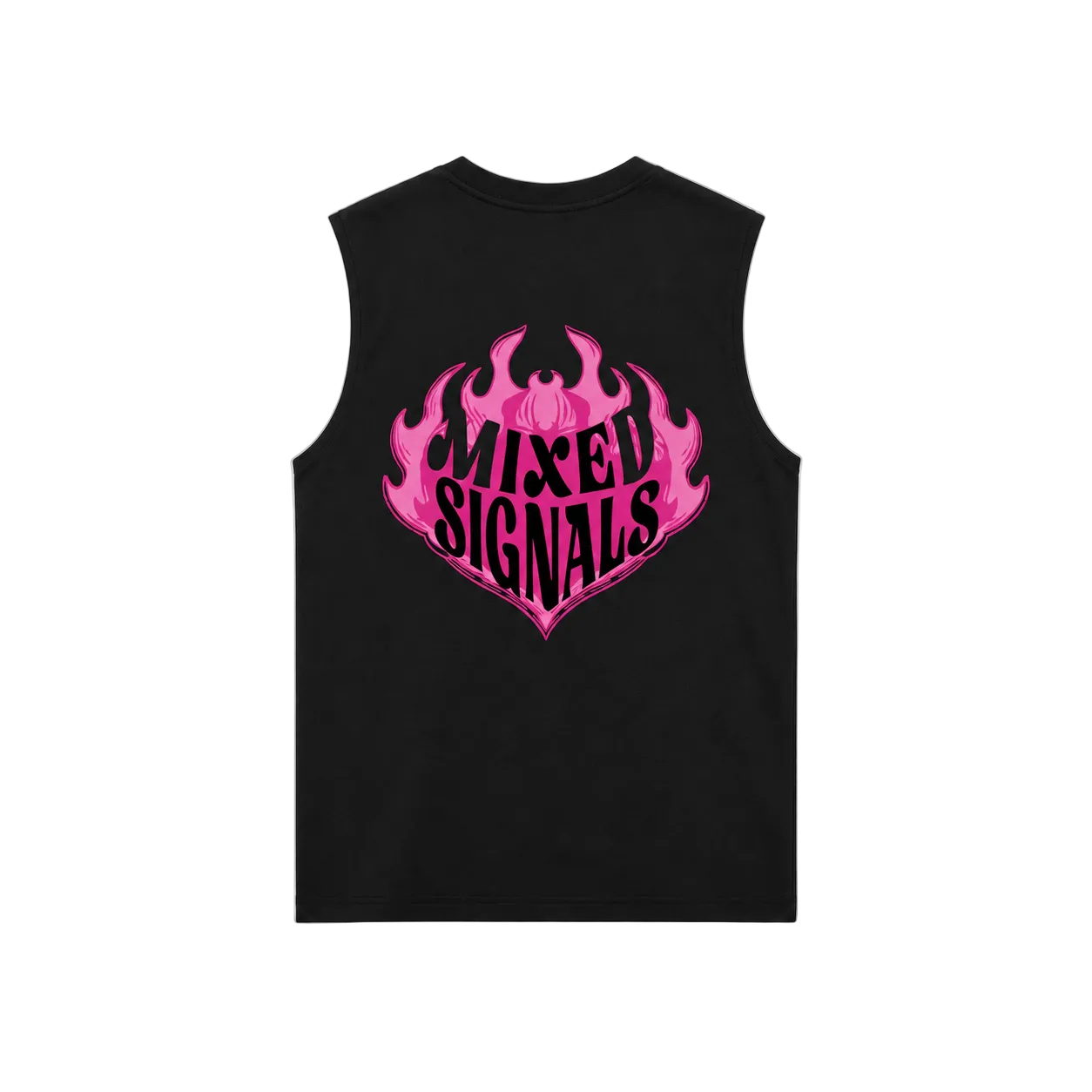 FLICKERING HEART SINGLET (BLACK)