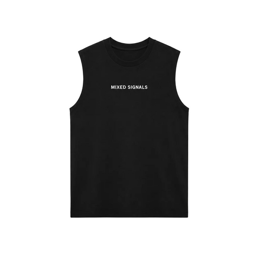 FLICKERING HEART SINGLET (BLACK)