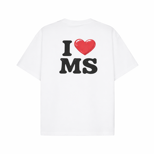 I HEART MS OVERSIZED TEE (WHITE)