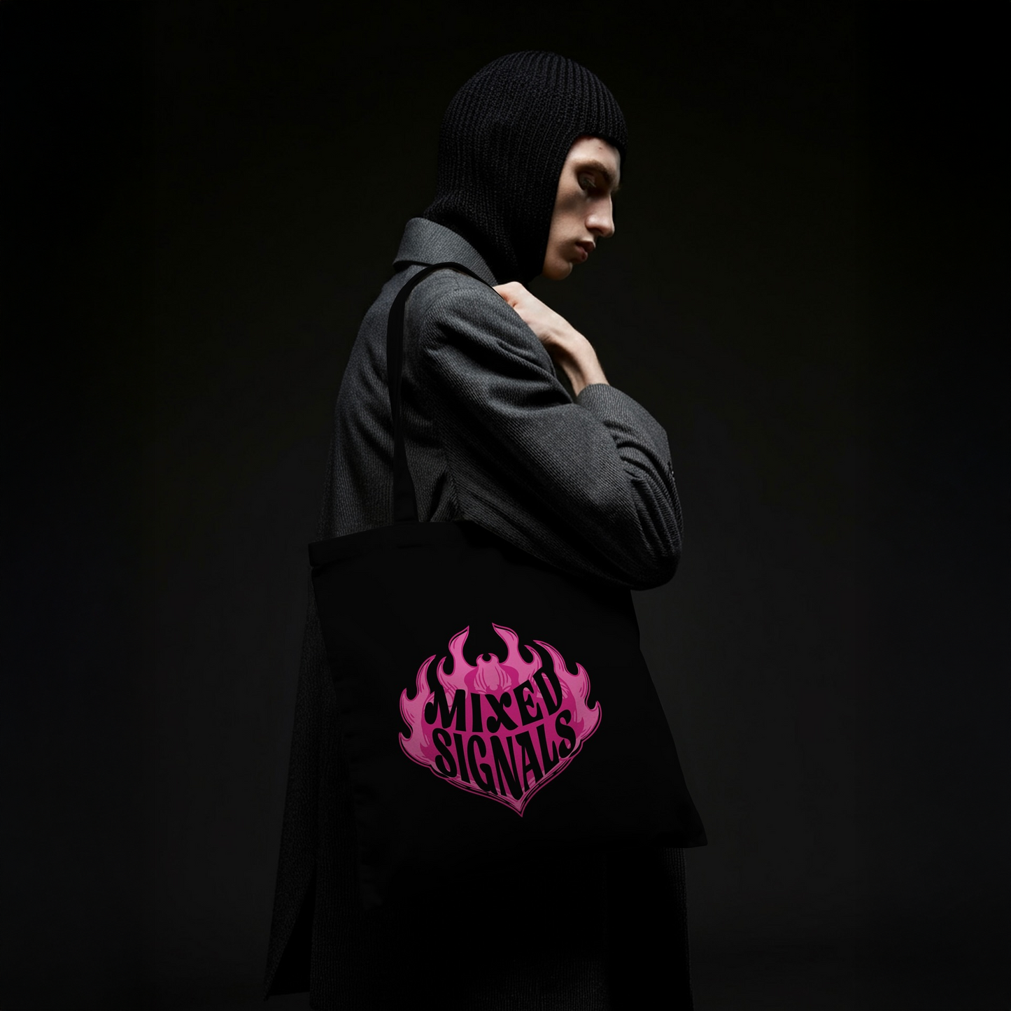 MIXED SIGNALS TOTE BAG (FLICKERING HEART)