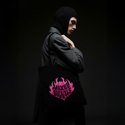 MIXED SIGNALS TOTE BAG (FLICKERING HEART)
