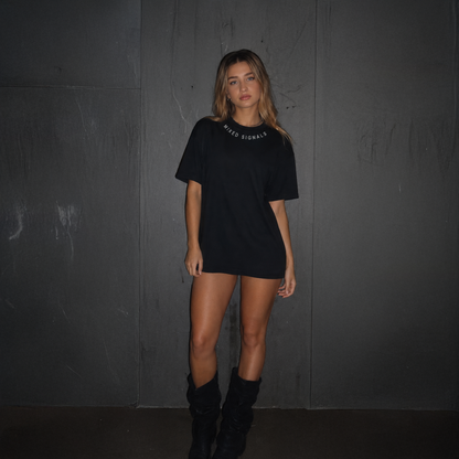 FLICKERING HEART SHIRT - BLACK