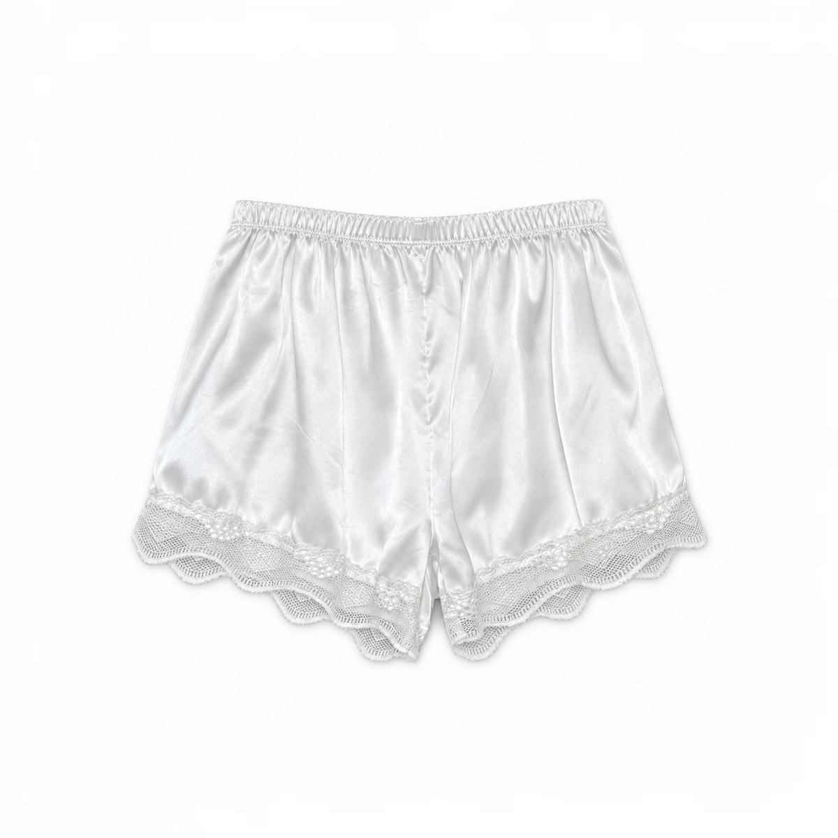 AFTER HOURS SATIN SHORTS - WHITE