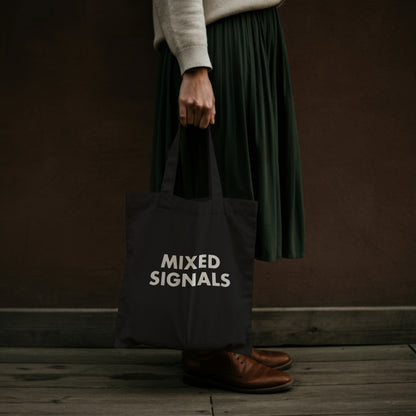 MIXED SIGNALS TOTE BAG (TEXT)